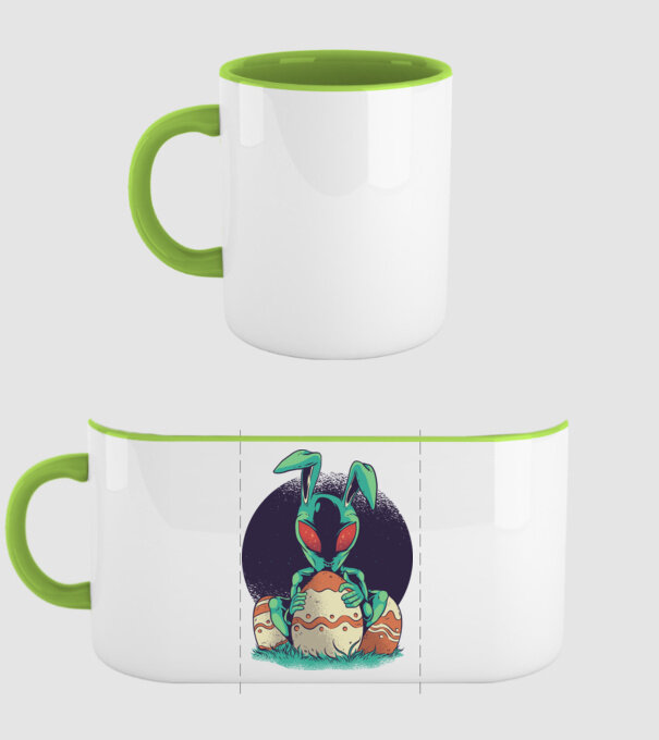 Paște Alien model verde pe tricou