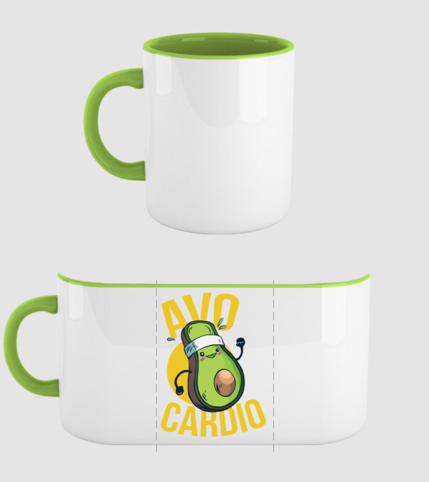 Avo Cardio Antrenament Avocado model verde pe tricou