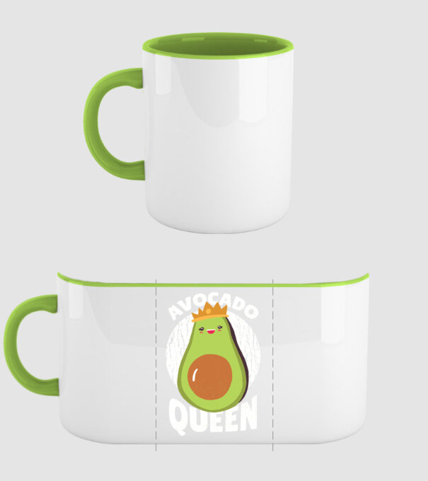Avocado Queen Regina Avocado model verde pe tricou
