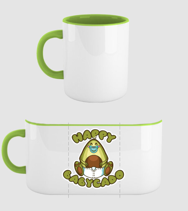 Avocado bebe model verde pe tricou