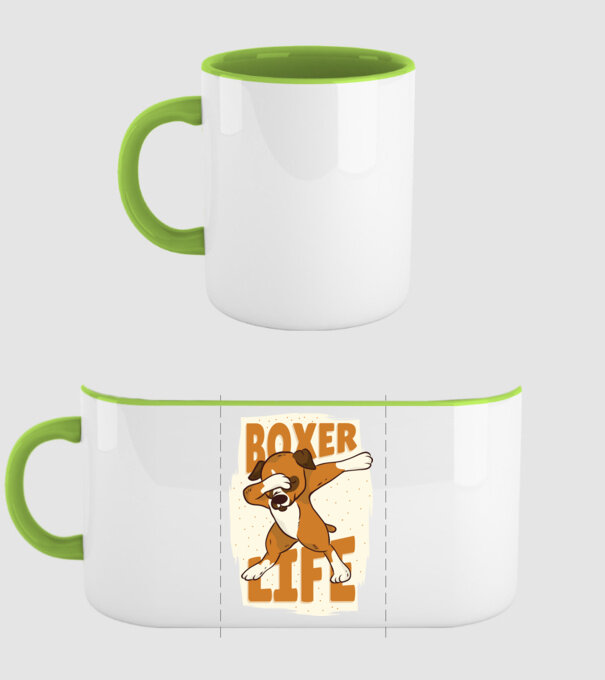 Boxer Life DAB model verde pe tricou