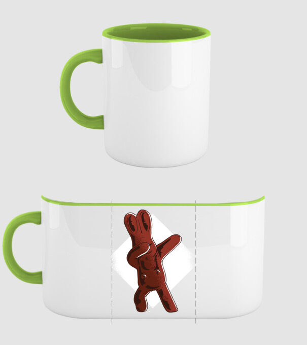 Iepuraș de Ciocolată model verde pe tricou