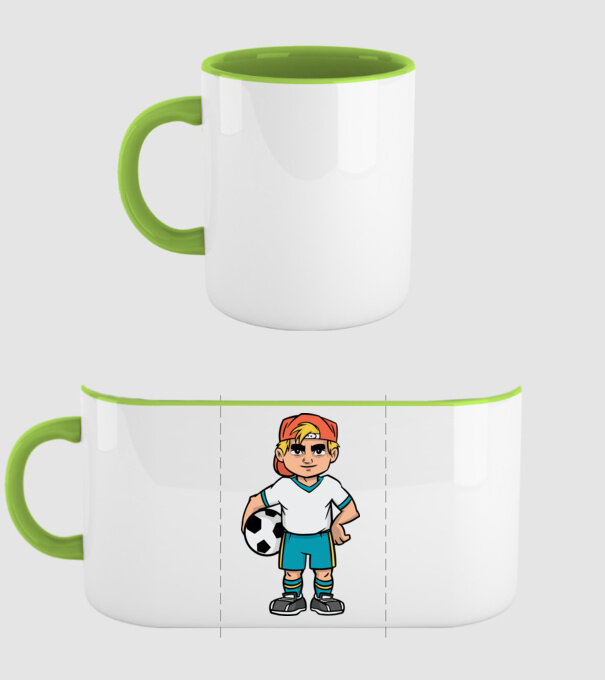 Băiat Fotbalist model verde pe tricou