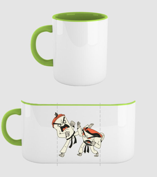 Cafea vs ceai model verde pe tricou