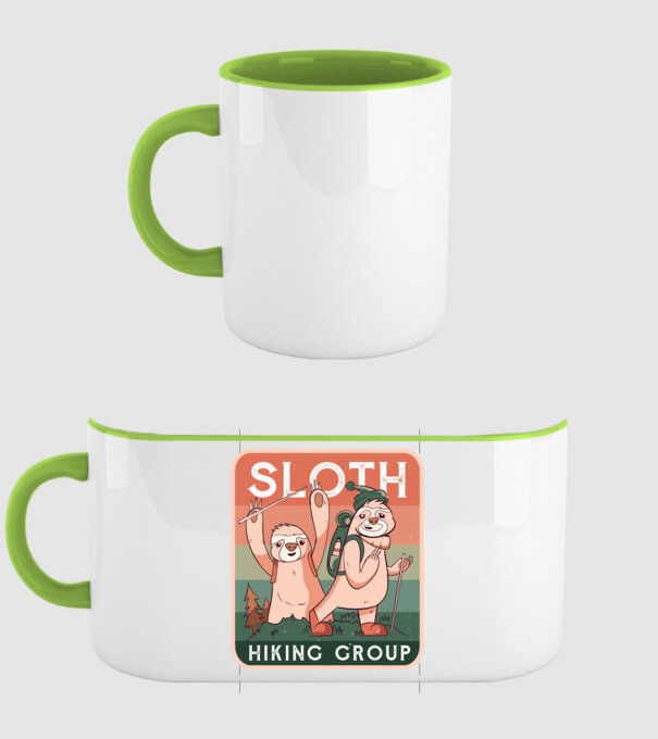 Grupul de amatori de drumeție Leneș model verde pe tricou