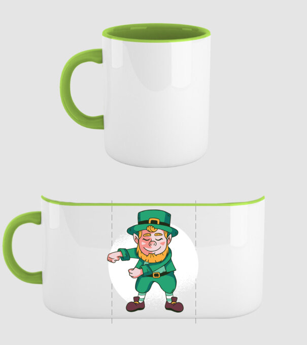 Leprechaun Floss - St. Patrick DAB dans model verde pe tricou