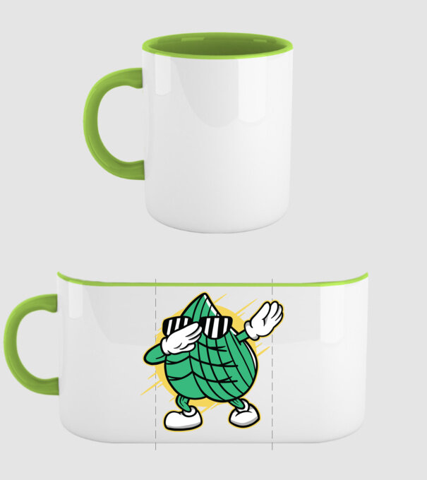 Frunză DAB cărți de joc maghiare model verde pe tricou