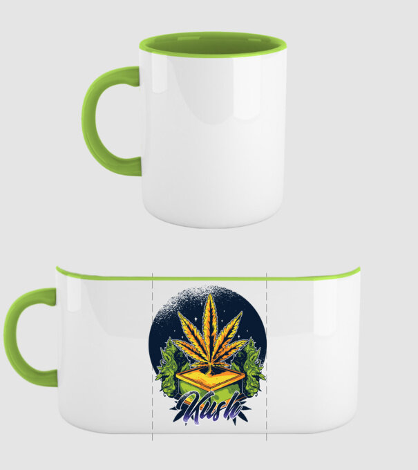 Marijuana Kush model verde pe tricou