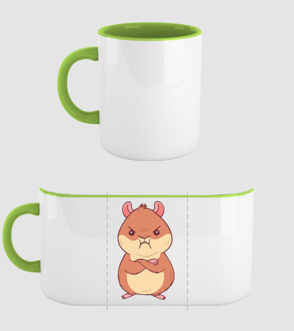 Hamster furios model verde pe tricou