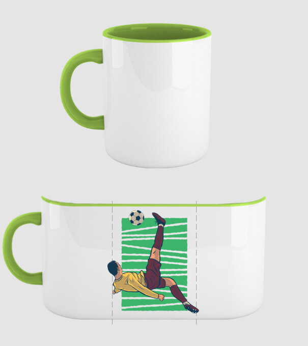 Fotbalist foarfecă model verde pe tricou