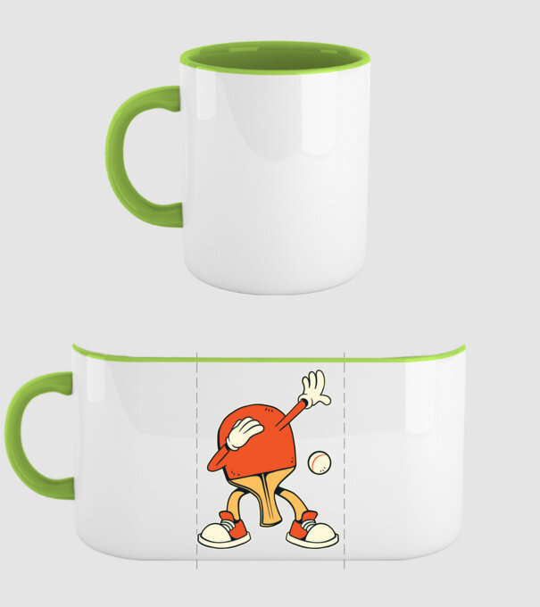 Ping Pong DAB model verde pe tricou