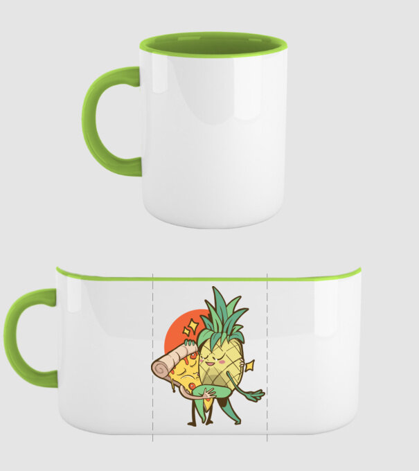 Pizza Ananas Dans model verde pe tricou