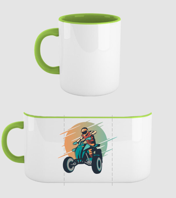Concurent ATV model verde pe tricou