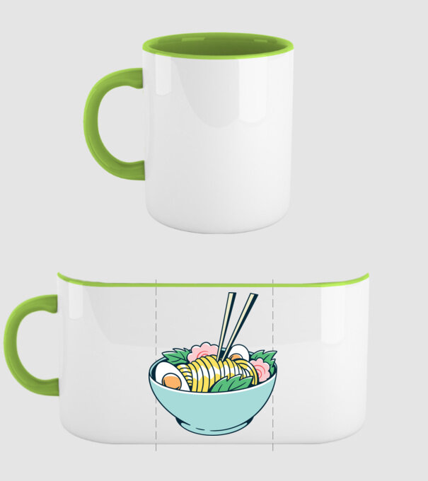 Paste Ramen model verde pe tricou