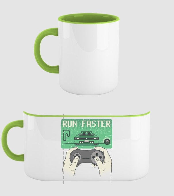 Retro gamer Outrun model verde pe tricou