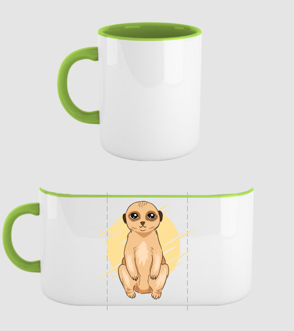 Suricată model verde pe tricou