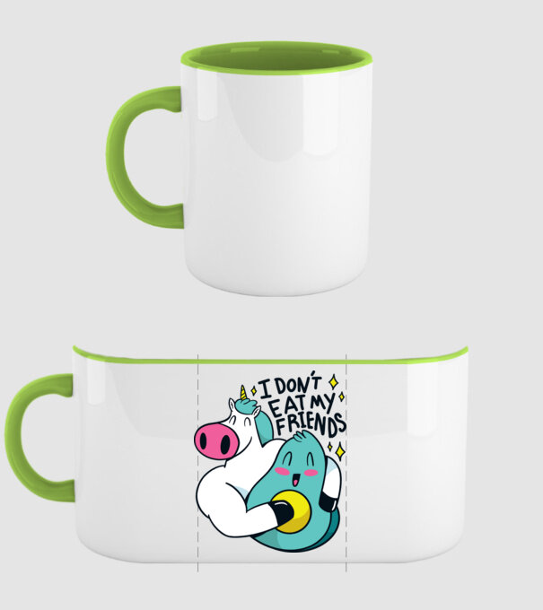 Unicorn Avocado Prietenie model verde pe tricou