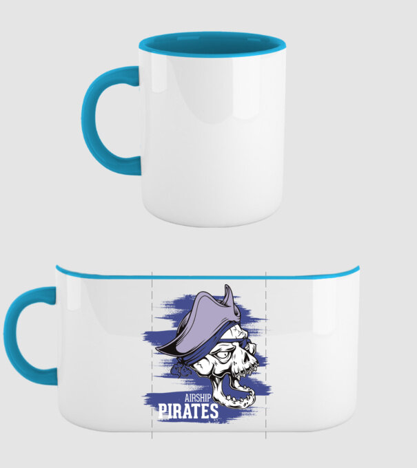 Airship Pirates 2 - Pirat model albastru deschis pe tricou