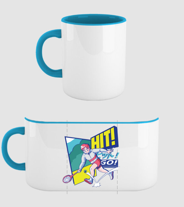 Anime Jucător de tenis băiat model albastru deschis pe tricou