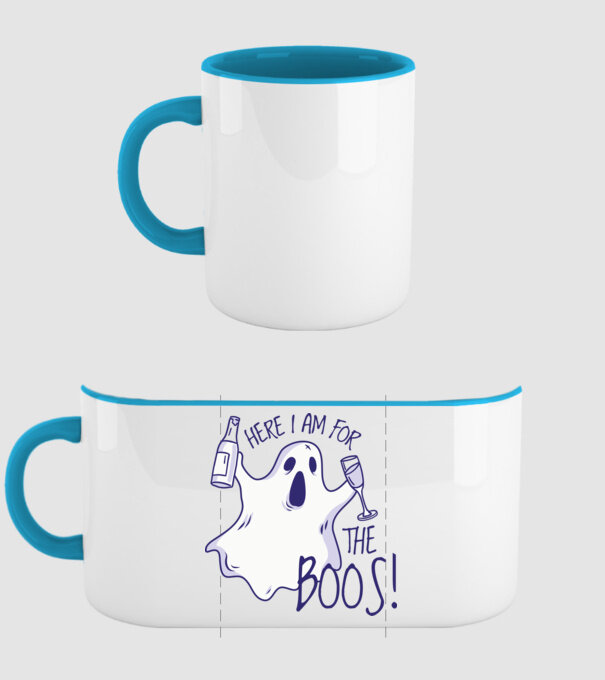 Here I am for the Boos model albastru deschis pe tricou