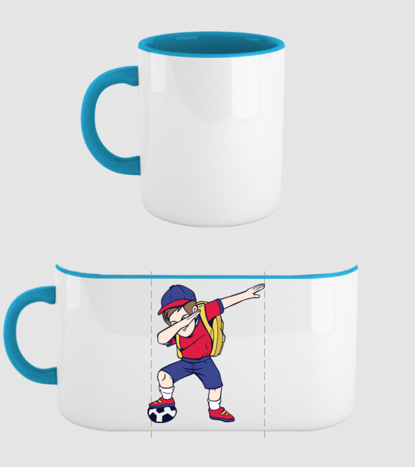 Școlar Fotbalist DAB model albastru deschis pe tricou