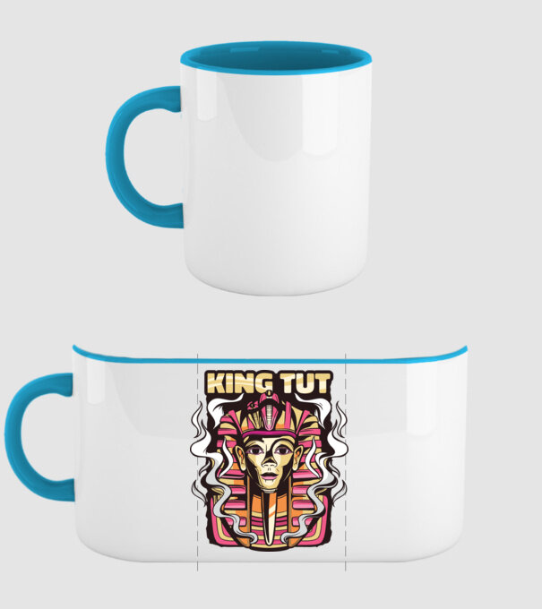 King Tut - Faraonul Tutankhamon model albastru deschis pe tricou