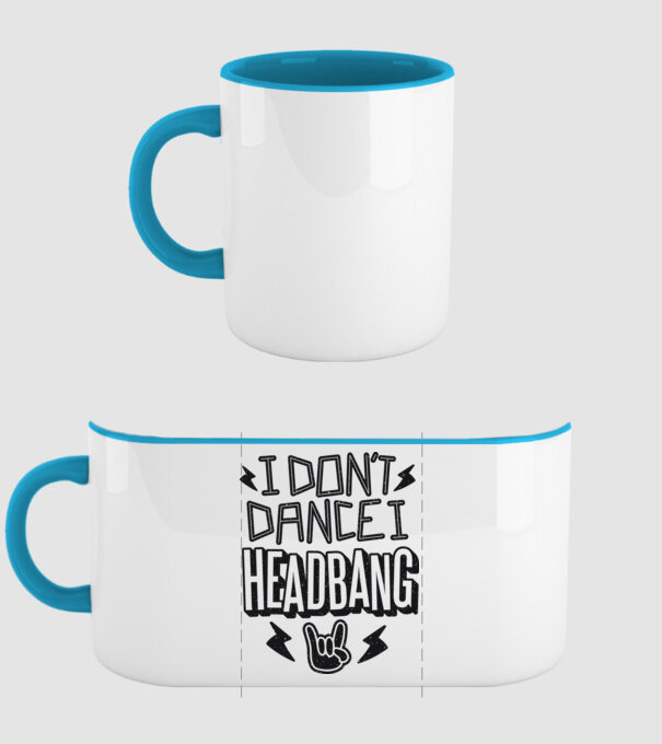 Nu dansez, fac Headbang model albastru deschis pe tricou