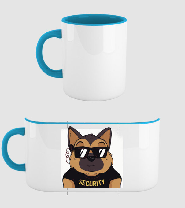 Ciobănesc german Security tricou amuzant cu Câine model albastru deschis pe tricou