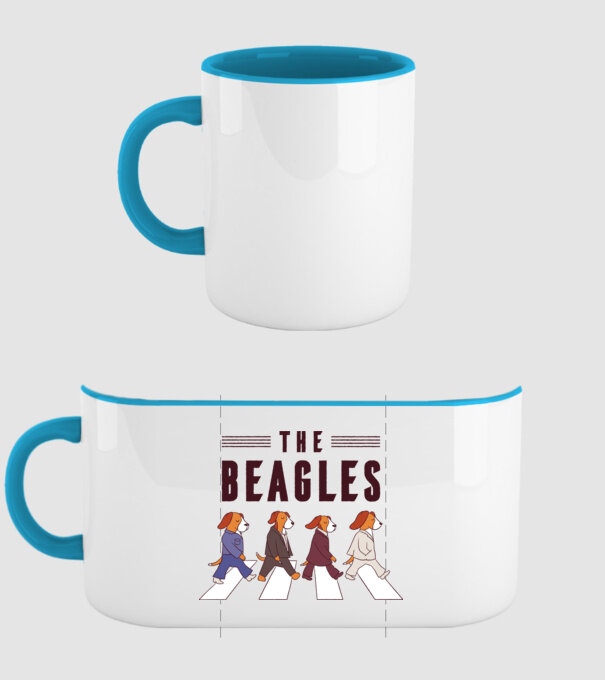 The Beagles model albastru deschis pe tricou