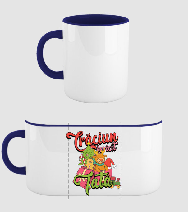 CRĂCIUN FERICIT TATĂ model albastru închis pe tricou