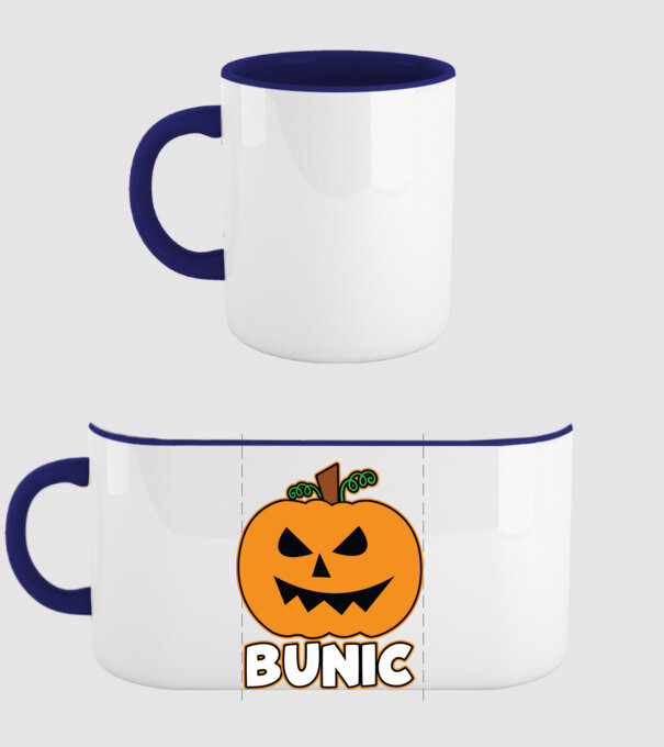 bunic model albastru închis pe tricou