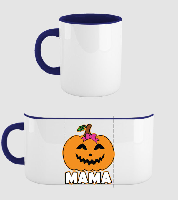 mama model albastru închis pe tricou