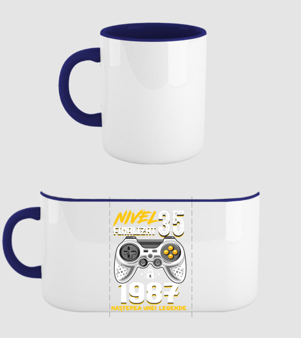 Nivel 35 finalizat. 1987 nașterea unei legende model albastru închis pe tricou