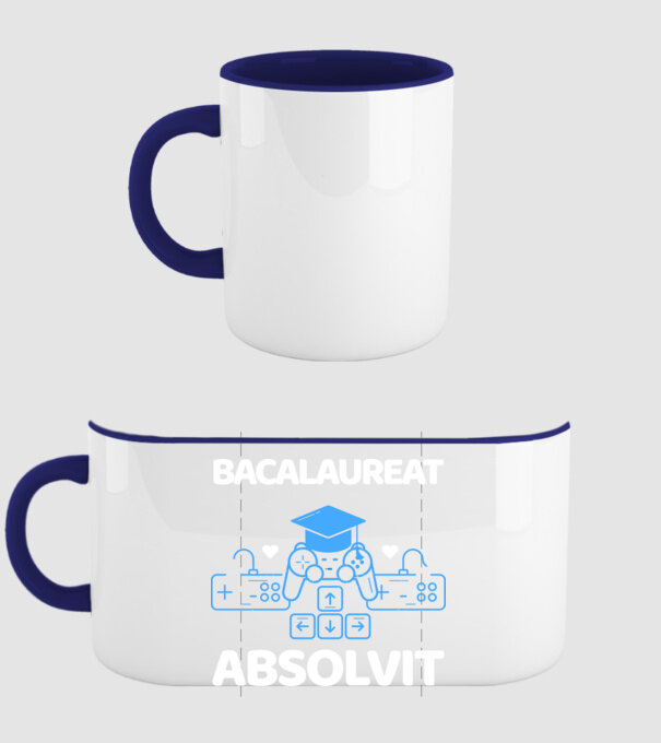 Bacalaureat absolvit model albastru închis pe tricou
