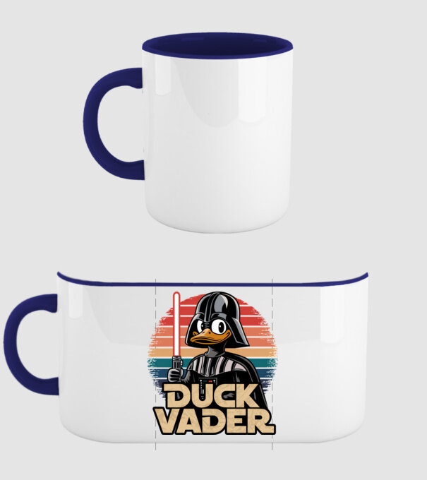 Duck Vader model albastru închis pe tricou