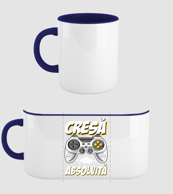 Gameri şcoală Creșă model albastru închis pe tricou