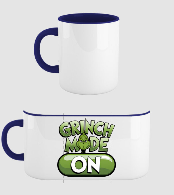 Grinch mode ON model albastru închis pe tricou