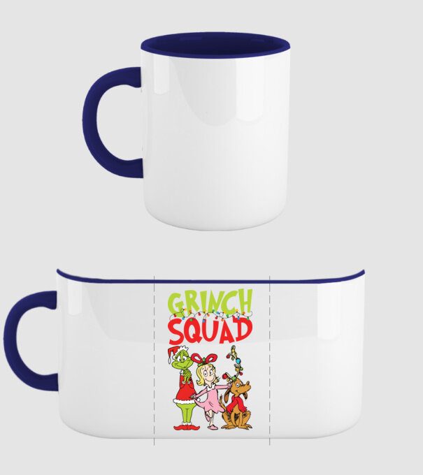 Grinch Squad model albastru închis pe tricou