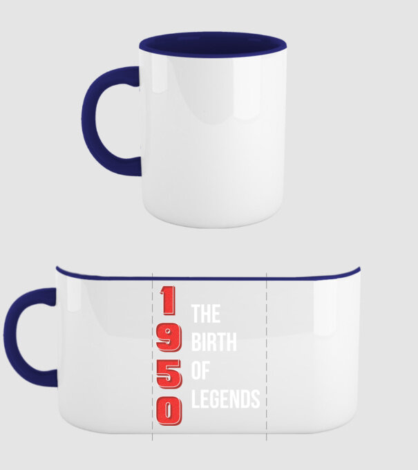 1950 the birth of legends model albastru închis pe tricou