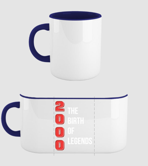 2000 the birth of legends model albastru închis pe tricou