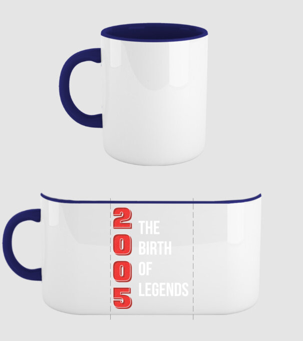 2005 the birth of legends model albastru închis pe tricou