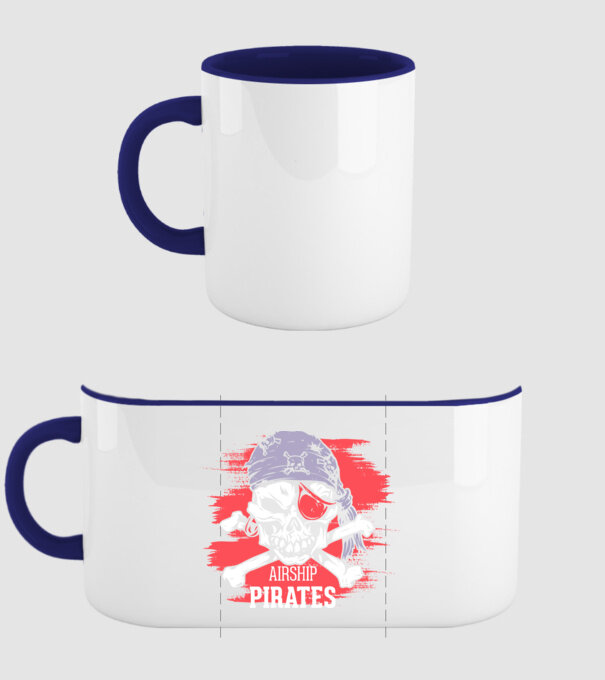 Airship Pirates - Pirat model albastru închis pe tricou