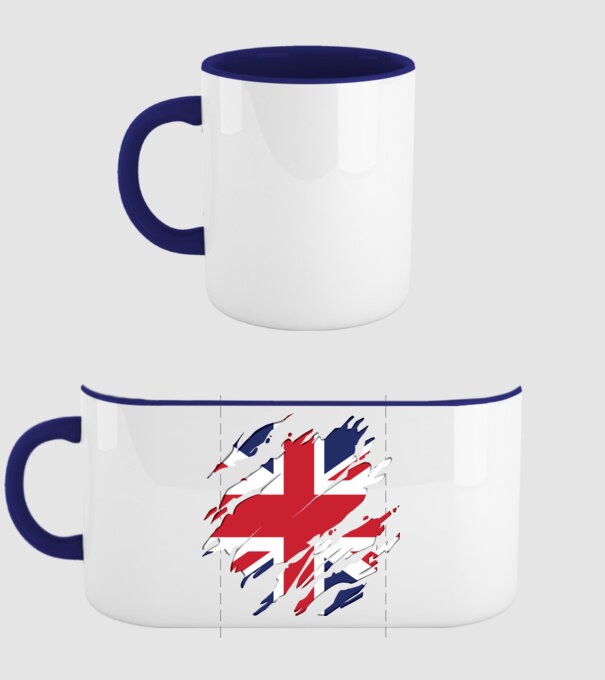 UK Steagul Regatului Unit model albastru închis pe tricou