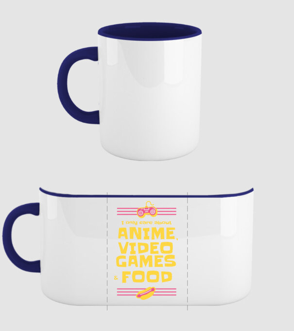 Joc video Anime model albastru închis pe tricou
