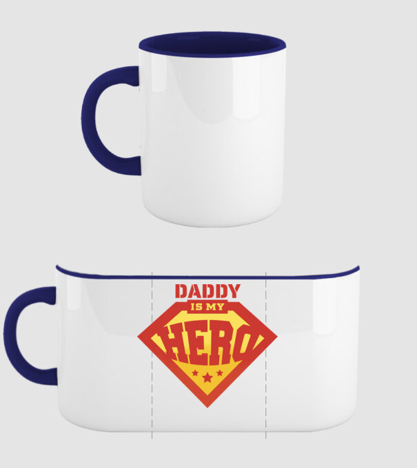 Tata este Supereroul meu model albastru închis pe tricou