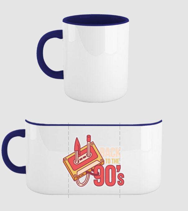 'Back to the 90s Înapoi în anii ''90 Retro' model albastru închis pe tricou