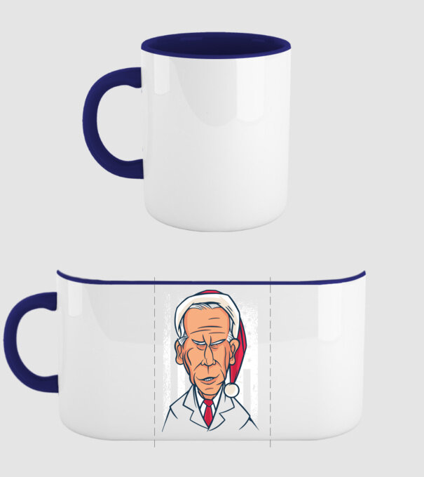 Crăciun Biden model albastru închis pe tricou