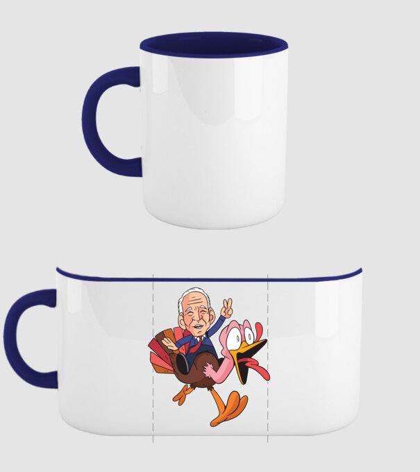 Biden Thanksgiving model albastru închis pe tricou