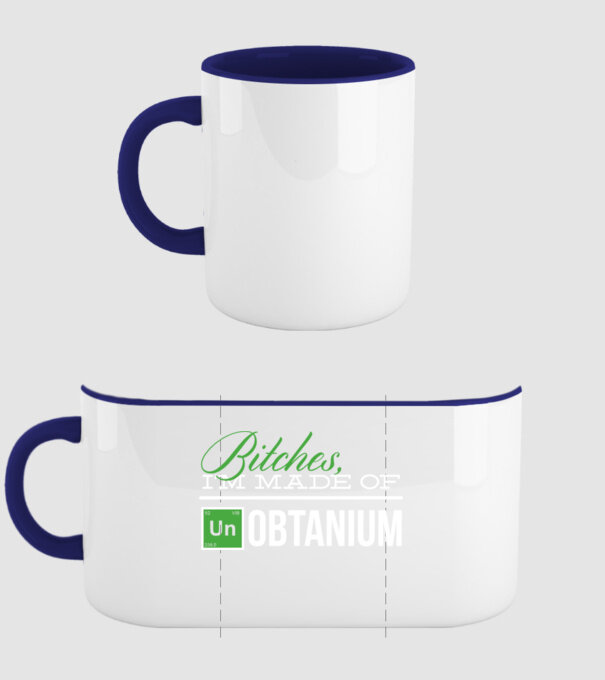 Bitches im made of unobtanium model albastru închis pe tricou