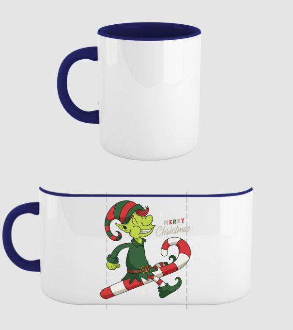 Crăciun Fericit Elf model albastru închis pe tricou